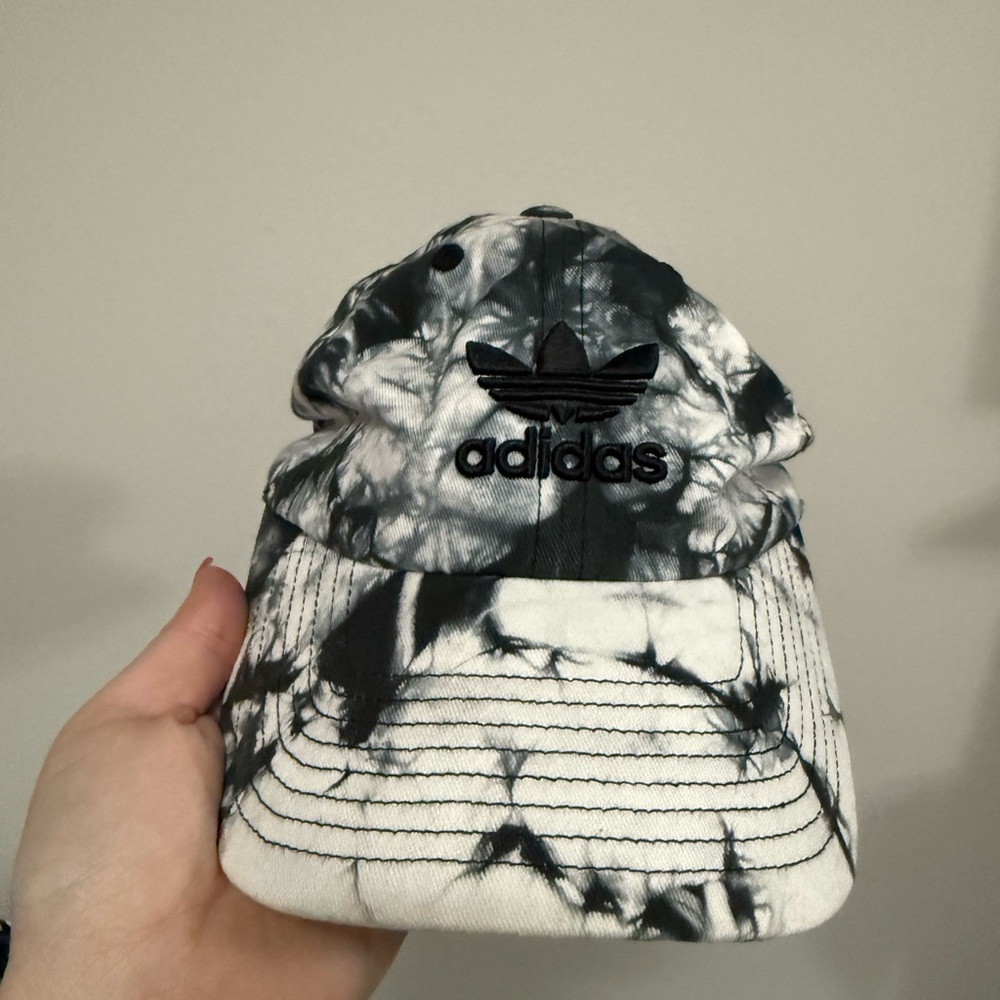 Adidas Black and White Hat with Marble